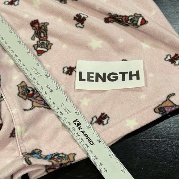 I. Appel Dog Print Fleece Pink Knee Length Belted Robe Womens Size Large - Picture 10 of 10